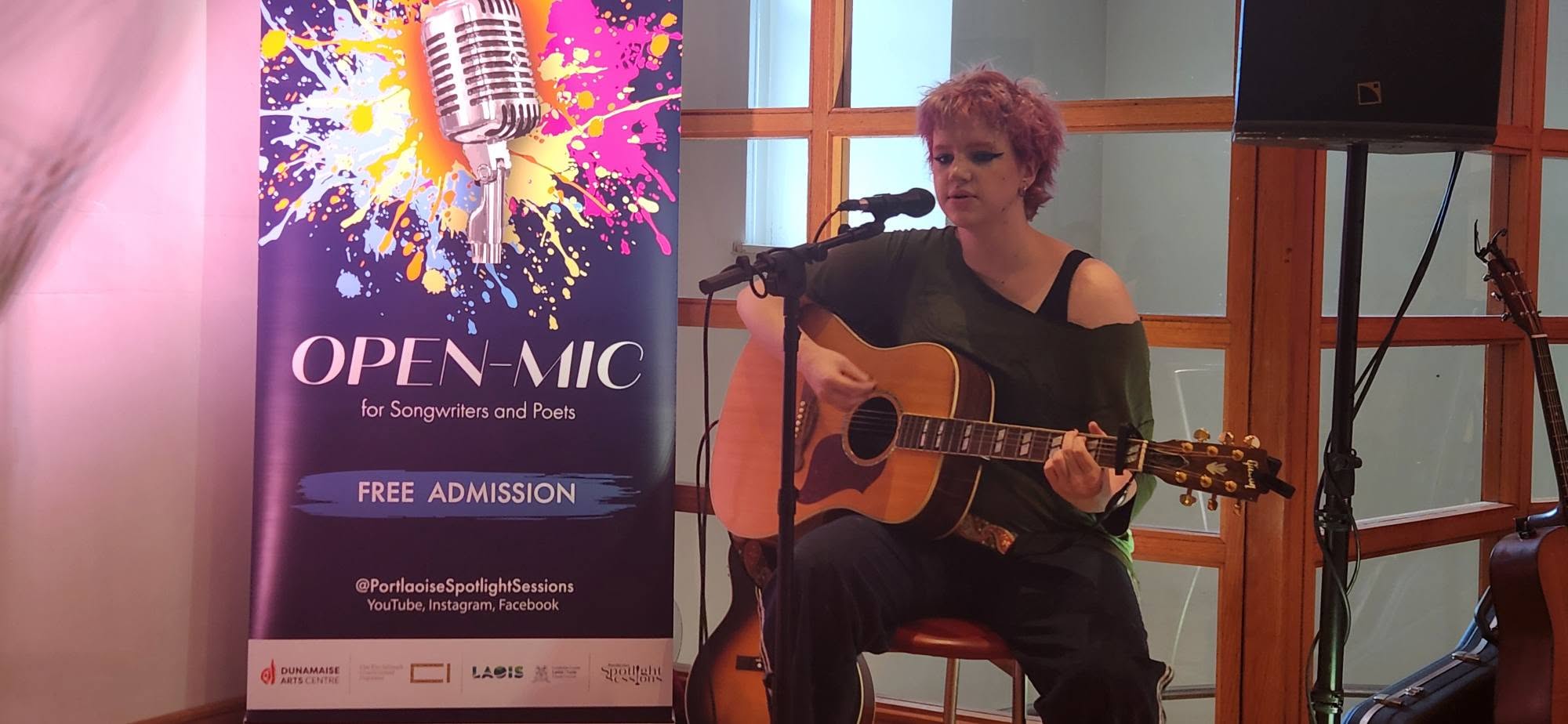 Maeve performing at Portlaoise Spotlight Sessions, Dunamaise Arts Centre